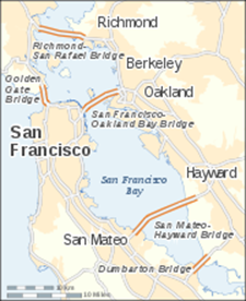 San Francisco Bay Bridges map en.svg