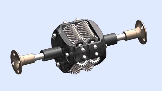 Image result for Torsen type B helical limited-slip center differential