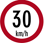 Description: Description: Description: 30 kilometers per hour speed-limit signal