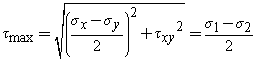 Maximum Shear Stress