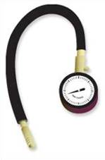 We recommend a high-quality digital or dial-type tire-pressure gauge like this one.